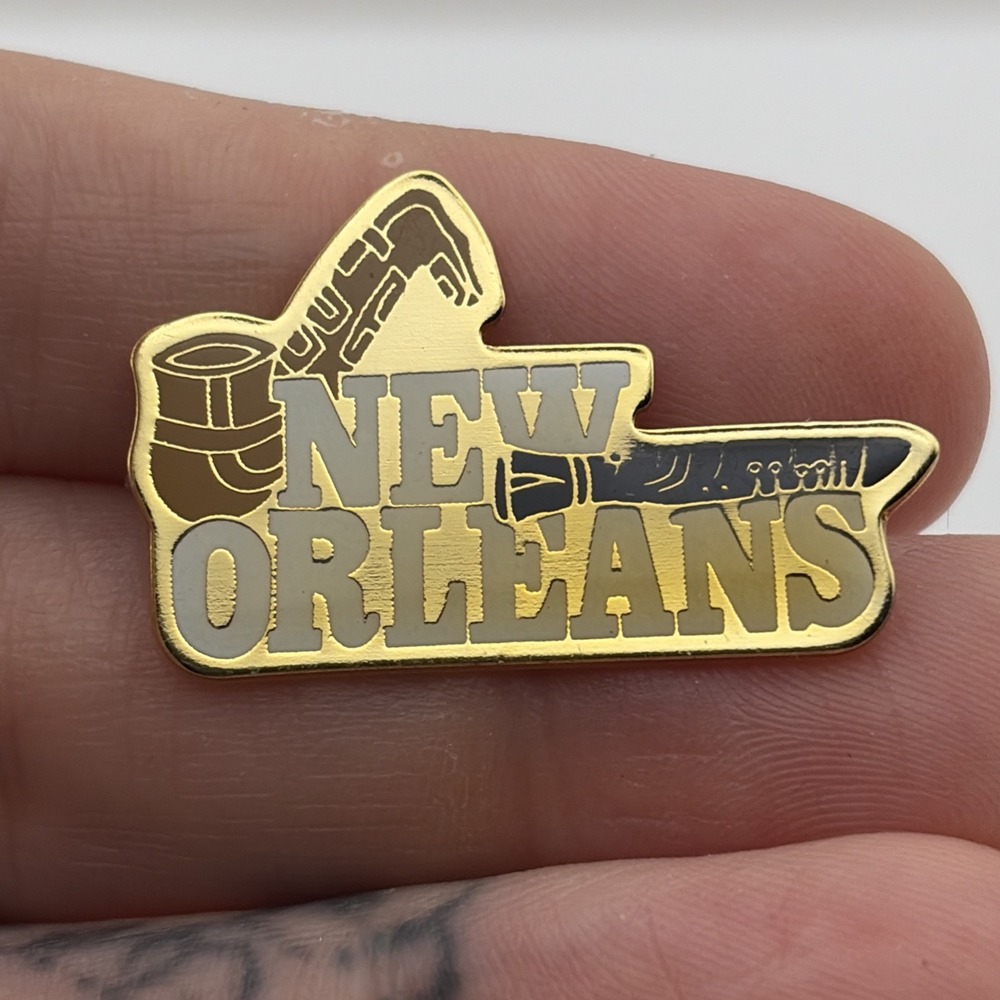 New Orleans Louisiana Saxophone Clarinet Instruments Lapel Hat Pin